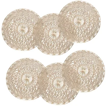 

Circular Hollow Fashion Hot Stamping Western Mat Insulation Mat Environmental Protection High Temperature Coasters