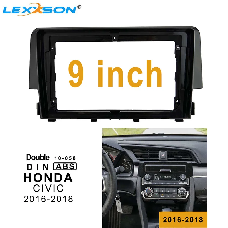 LEXXSON 9 дюймов Автомагнитола для Honda CIVIC- 2Din радио плеер фасции аудиоадаптер Лицевая панель наборы винтов