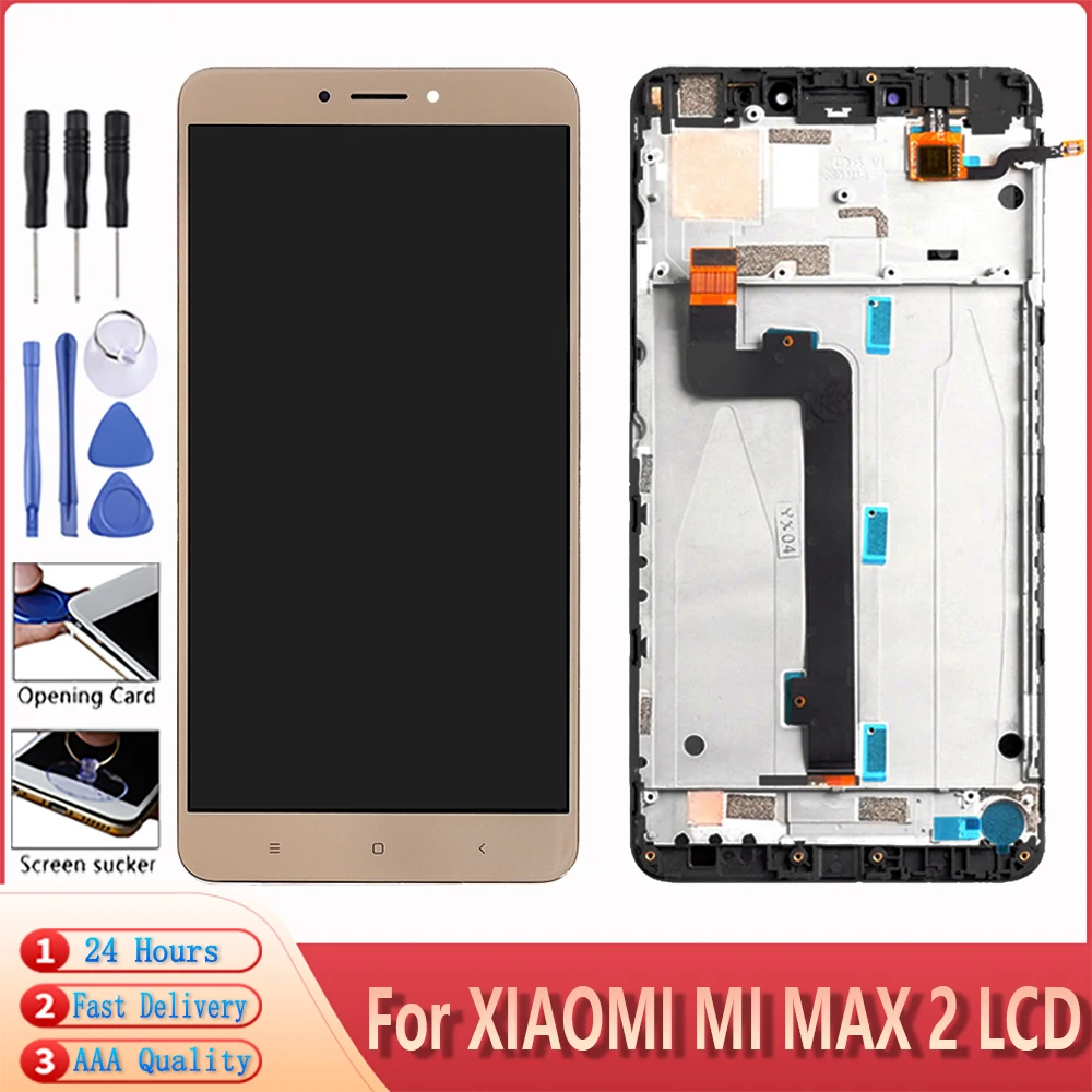 Оригинальный дисплей 6 44 дюйма для XIAOMI Mi Max 2 сменный сенсорный ЖК-экран с рамкой