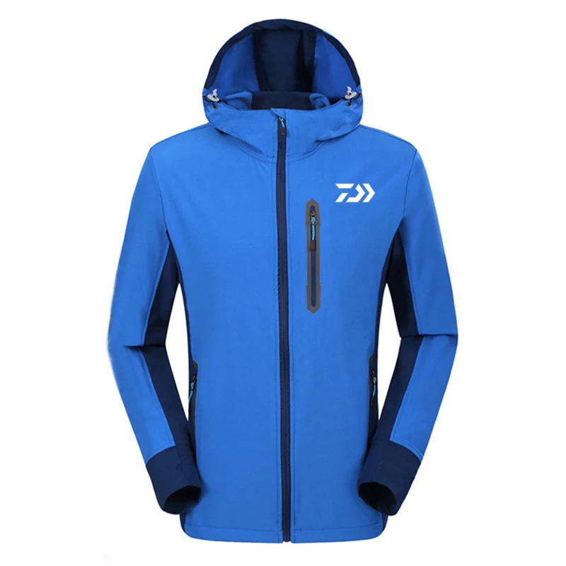 Royal Blue Daiwa водонепроницаемые Осенние и весенние Рыболовные костюмы для мужчин Спорт на открытом воздухе Защита от солнца быстросохнущая одежда для кемпинга и рыбалки Coa - Цвет: Royal Blue