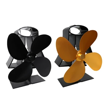 

Thermal Power Fireplace Fan Heat Powered Wood Stove Fan for Wood/Log Burner /Fireplace Eco Friendly 4-Leaf Fans