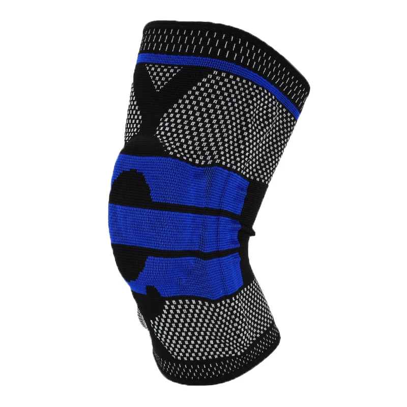 Силиконовый пружинный наколенник Поддержка Баскетбол Бег Танец колено протектор ткачество компрессионный бандаж рукав для спорта