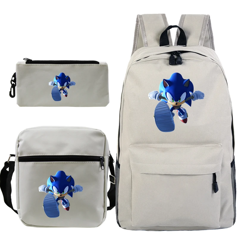 Sonic зубная щётка Mochilas героя из мультфильма для мальчиков и девочек, школьные рюкзаки, сумки для путешествий Bolsa Escolar с Crossbody сумка пеналы для ручек - Цвет: 7