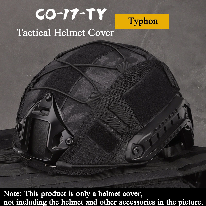 typhon Военный страйкбол шлем крышка 500D Нейлон Регулируемая пряжка Тактический Быстрый Шлем Крышка Открытый стрельба охотничьи шлемы крышка - Цвет: typhon