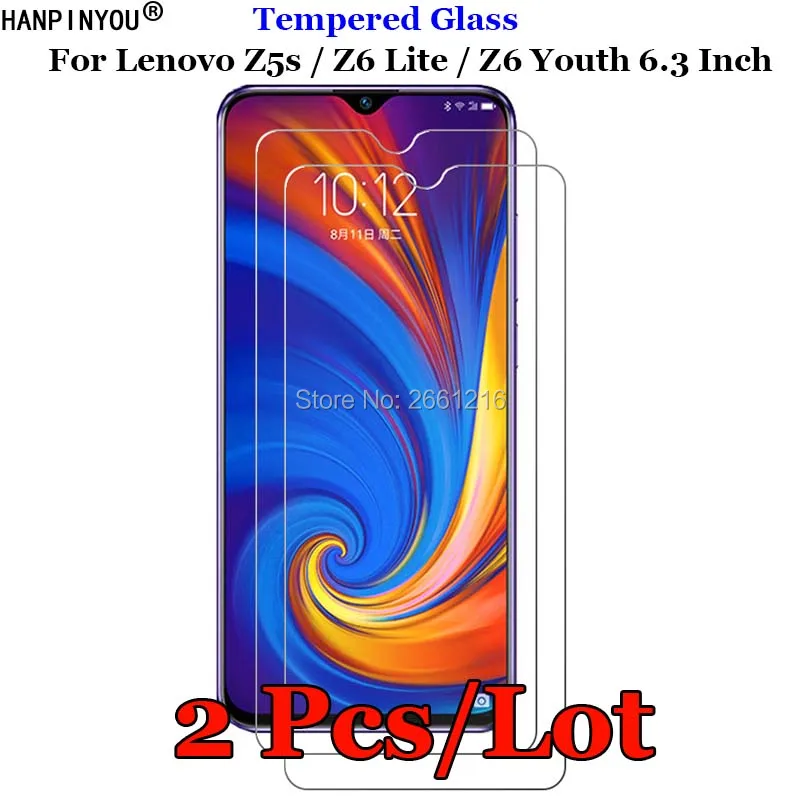 2 шт./лот для Lenovo Z5s закаленное стекло 9H 2.5D Премиум Защитная пленка экрана Z6 Lite / Youth