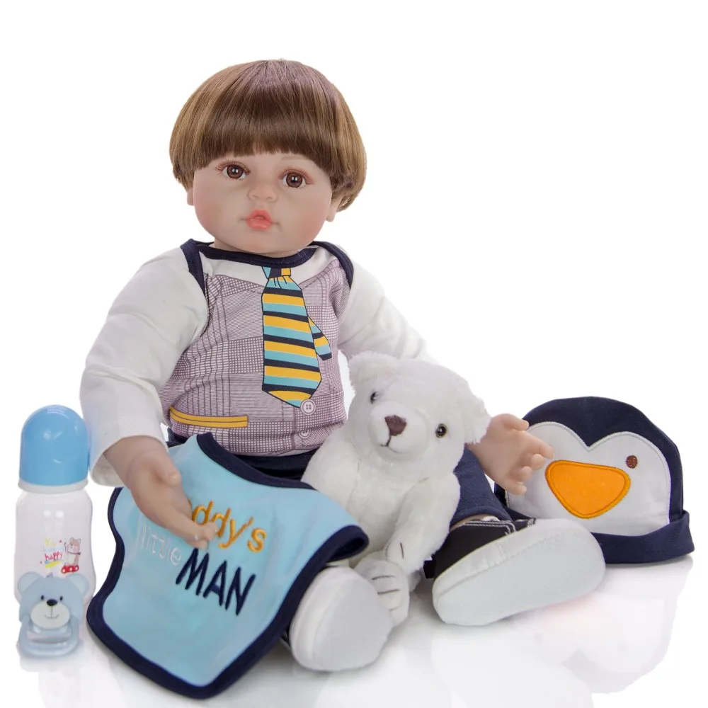 Boneca reborn baby menino настоящая кукла 2" 60 см DIY Dressup силиконовая виниловая кукла для мальчика Детский подарок