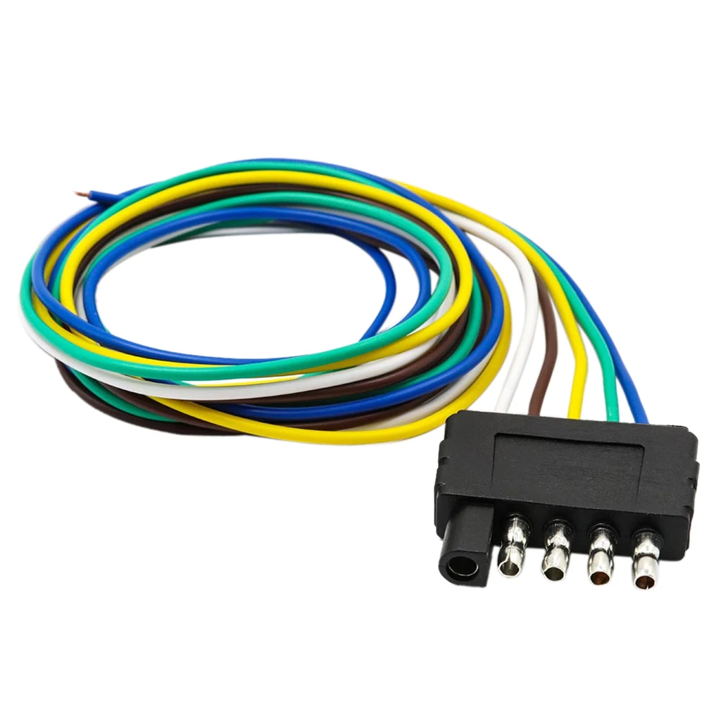 5 Way Trailer Flat Plug 960mm Wiring Harness Connection Kit for Boat Car RV