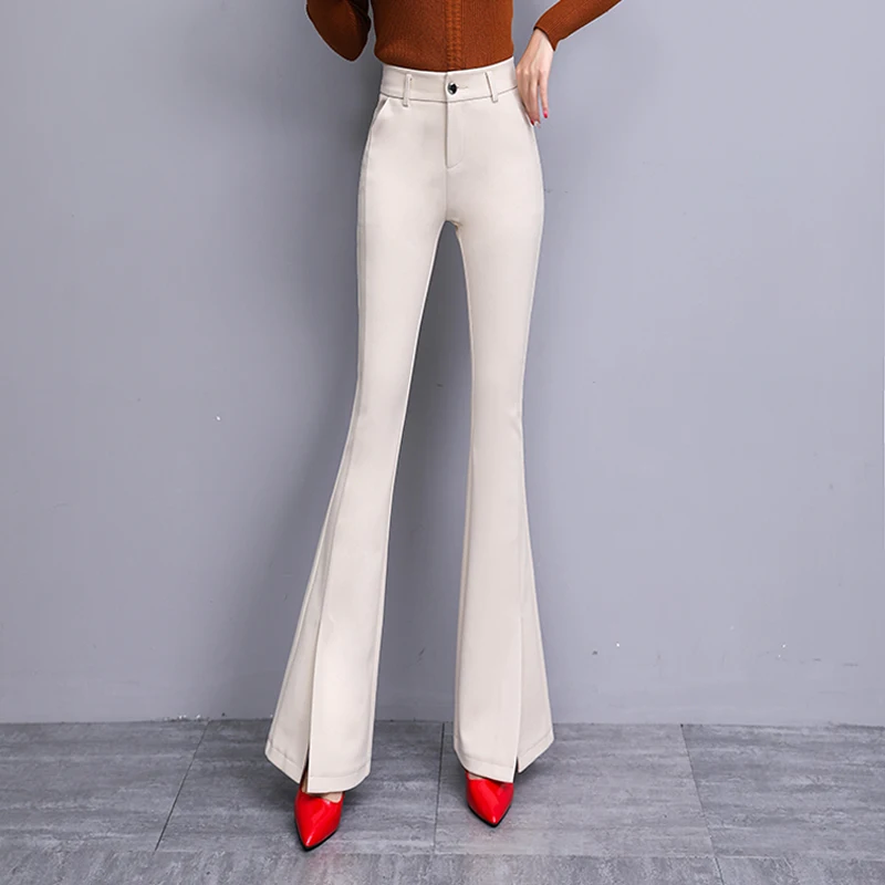 woolen Flare pants women 