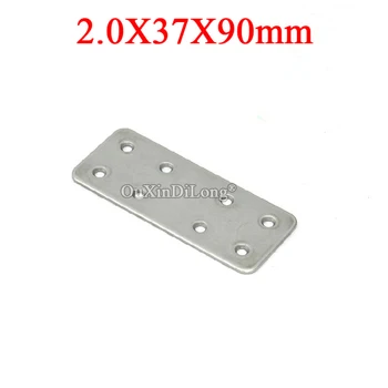 

40PCS 304 Stainless Steel Flat Angle Corner Braces Furniture Connecting Fittings Board Frame Shelf Support Brackets 2.0X37X90mm