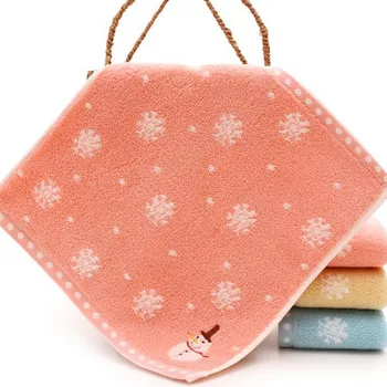 

Baby Bath Towels Cute Snowman Snowflake Pattern Towels Cotton Washcloths Newborn Stuff Bath Shower Wash Wipes Cloths