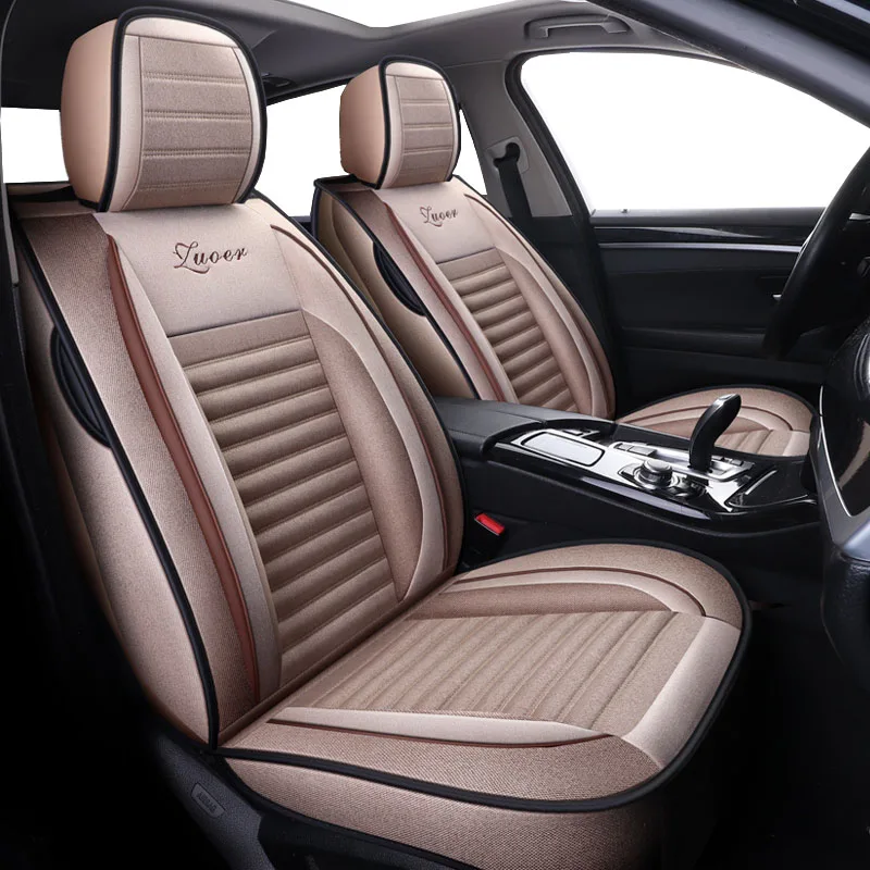 (Передние + задние) льняные универсальные автомобильные Чехлы для Honda accord 7 8 9 civic CRV