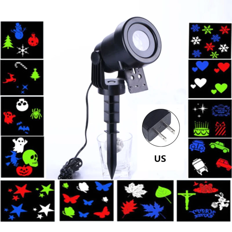 LED Moving Laser Projector Light Landscape Garden Party Stage Halloween Gobo New