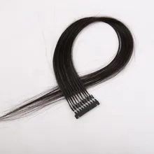 5 шт./лот; большие размеры 40-70 см 6D натуральные черные натуральные волосы для наращивания