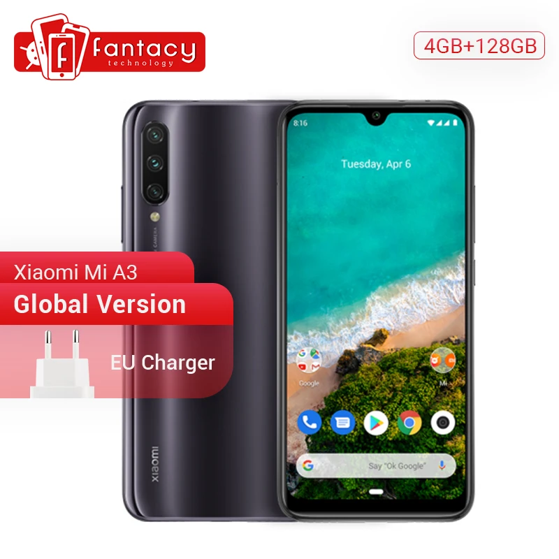 

New Global Version Xiaomi Mi A3 MiA3 4GB 128GB Smartphone Snapdragon 665 48MP Triple Camera 32MP Front Camera 6.088" AMOLED