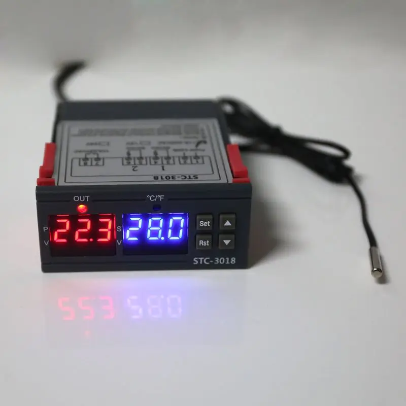 AC 110V~ 220V регулятор температуры ℃ ℉ 10A термостат для инкубатора разведения