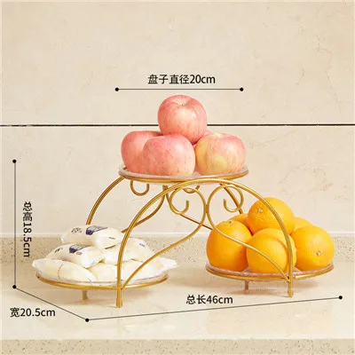 Creative multi-layer fruit plate living room dried fruit snack cake dessert display stand storage home fruit bowl multi-layer