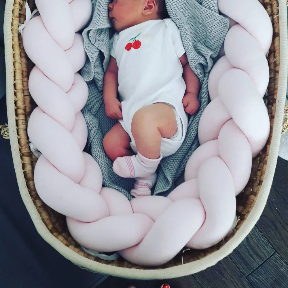 IMBABY 2M/3M Длина детская кровать бампер ручная работа косички новорожденный длинная