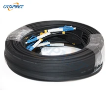 

300M Single Mode Outdoor Fiber Optic Patch Cord Drop Cable FTTH 4 LC UPC Connector 3 Steel 4 Core G675A1