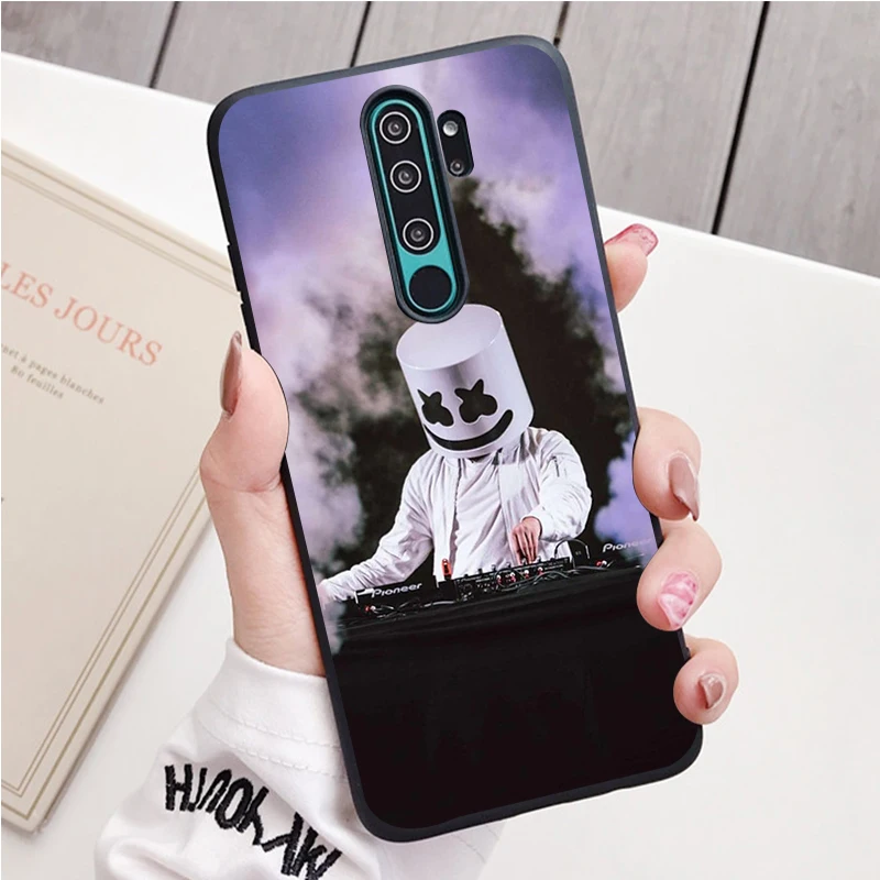 xiaomi leather case handle Marshmallow Dj Silicone Ốp Lưng Điện Thoại Redmi Note 8 7 Pro S 8T Cho Redmi 9 7A Bao leather case for xiaomi