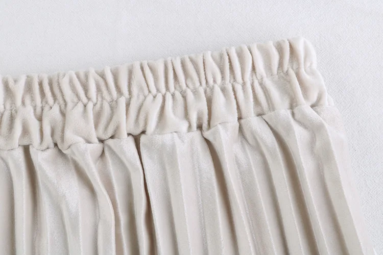 black grey white beige flexible elastic high waist asymmetrical ruffles pleated winter skirt for women womens vintage skirts