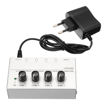 

HA400 4 Channel Ultra-Compact Stereo Amp Microamp Amplifier o Accessories EU PLUG