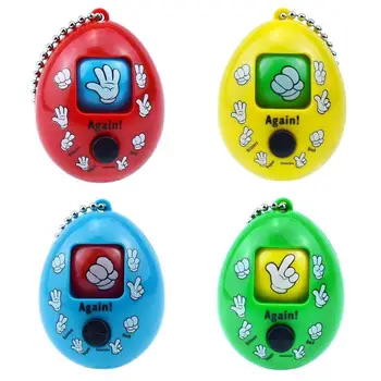 

Family Games Button Press plastic Stone Scissors Guessing Toy Round Egg Key chain Tossed Eggs Family Game Toy For Kids