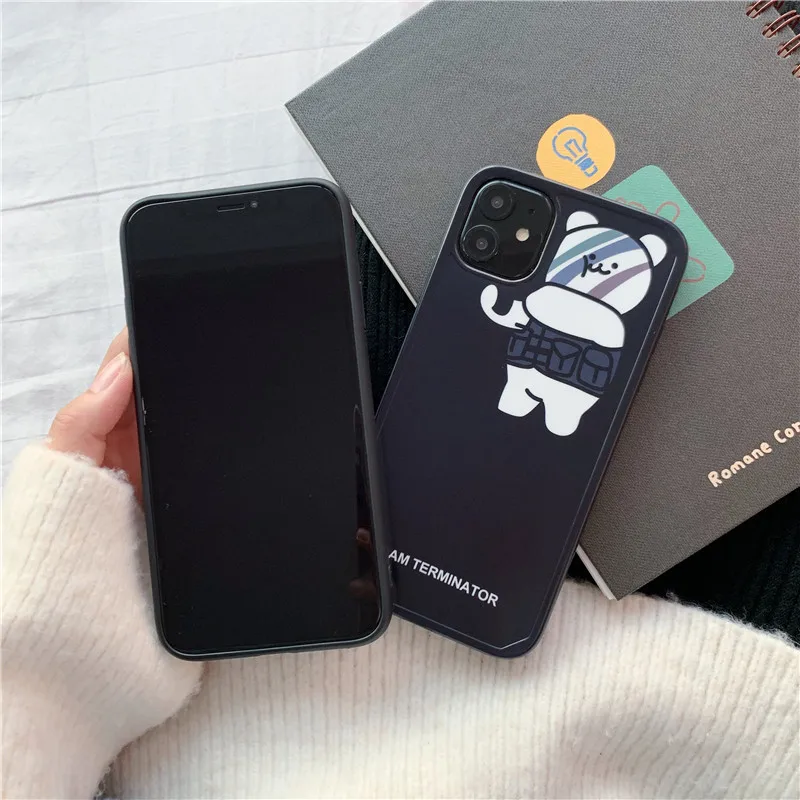 Для iphone 11 Pro Max чехол с милым мультяшным медведем для переноски объектива Модный мягкий чехол для телефона для iphone 7 7plus 8 8plus X XR XS MAX чехол