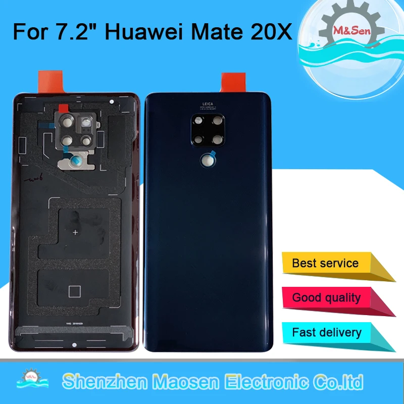 M& Sen для 7," huawei mate 20 X стеклянный чехол-накладка на заднюю батарею+ рамка для камеры+ стекло+ вспышка для mate 20X инструменты