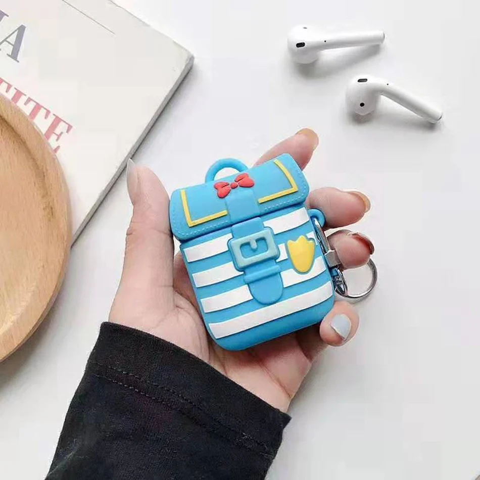Для AirPods чехол игривый милый мультфильм животных сумка Микки чехол для Airpods 2/i10/i11 TWS Защитная крышка с палец кольцо ремень - Цвет: A3