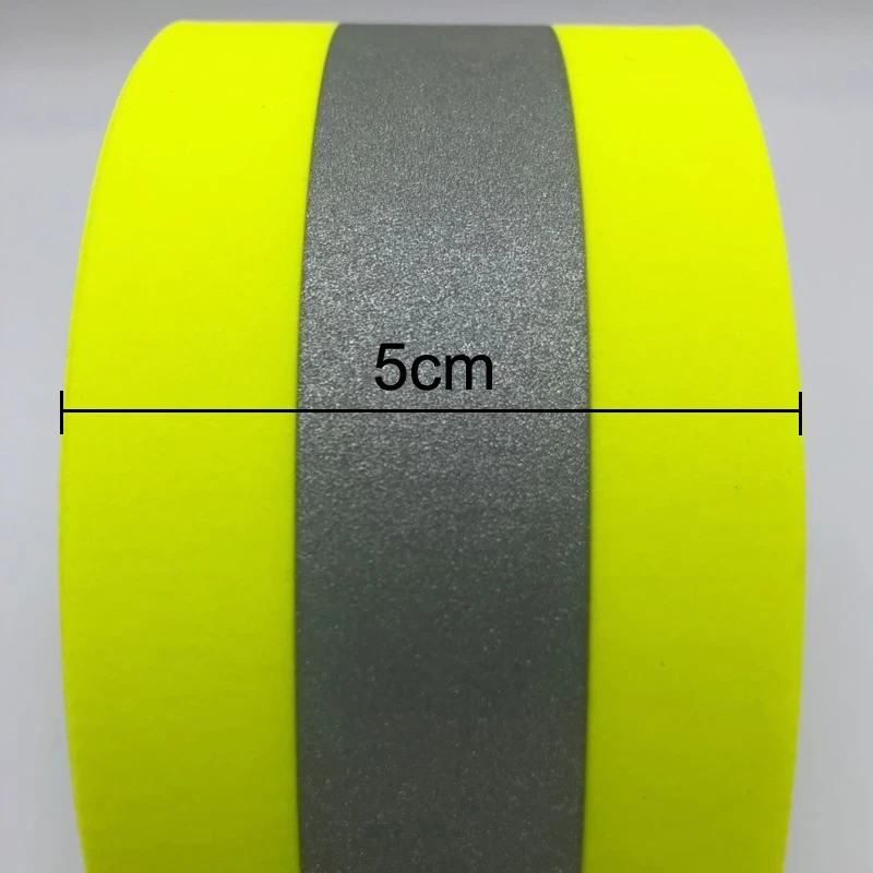 Fluorescent Yellow Flame Fire Retardant Reflective Fabric Warning Tape Sew On Clothes luminous tape luminous sticker tape