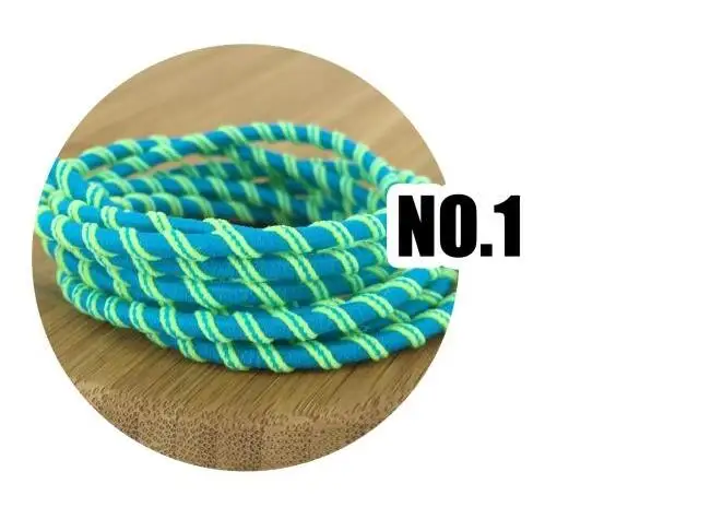 Веревка для волос 2,5 мм цветная круглая эластичная повязка с рисунком зебры для украшения одежды аксессуары спиральный стиль S0582H - Цвет: NO.1