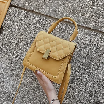 

High-grade versatile retro female bag 2020 new simple net red with the same fashion one-shoulder lingge portable crossbody bag