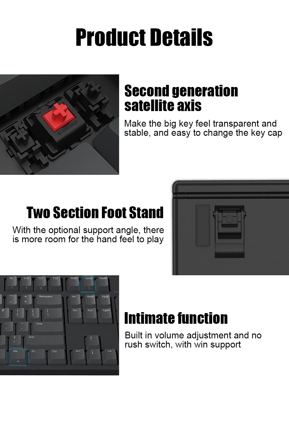 Mechanical Keyboard Thick PBT Keycap Cherry Mx Switch Cherry/Black/Green/Tea/Red Axis Full Size Non-Backlit Gaming Keyboard