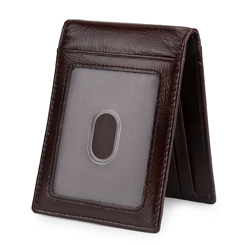 Coffee COMFORSKIN Новое поступление гарантированный воловья кожа держатель для Карт RFID Защита унисекс держатель для карт мужской бизнес чехол для кредитных карт распродажа - Цвет: Coffee