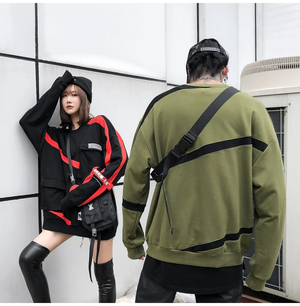 Новые мужские толстовки Harajuku с несколькими сумками, толстовки, мужские и женские уличные черные худи, мужские зимние базовые толстовки в стиле хип-хоп