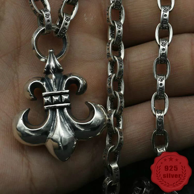 

S925 sterling silver pendant necklace personality fashion punk hip hop style anchor styling jewelry gift 2019 new hot sale