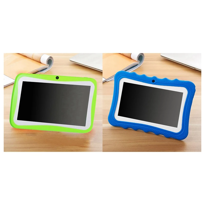 

2Pc 7 Inch Kids Tablet Android Dual Camera WiFi Education Game Gift for Boys Girls ,Blue/Green,US Plug