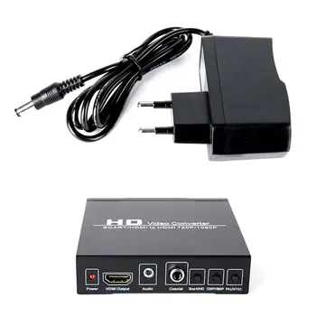

Mini Scart To Hdmi Video Converter Box Type Scart To Hdmi Converter Plug and Play Easy to Carry With Alloy Shell