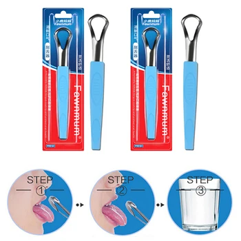 

Stainless Steel Portable Reusable Tongue Scraper Tongue Coating Cleaner Tongue Cleaner Oral Care Tongue Scraping Artifact