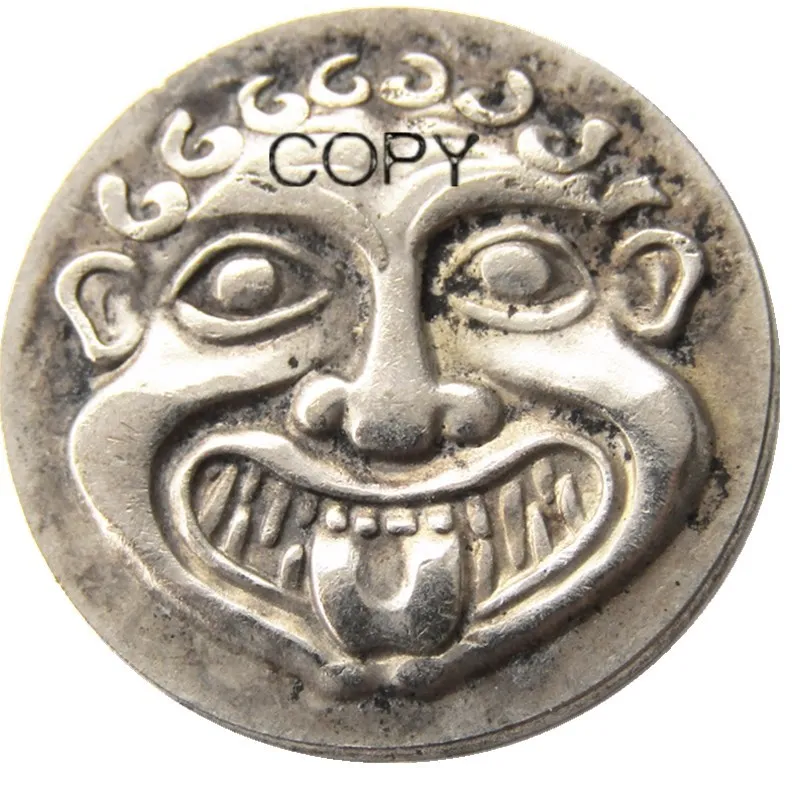 G(21) греческая Серебряная монета тройная AR Tetradrachm Горгона Посеребренная копия