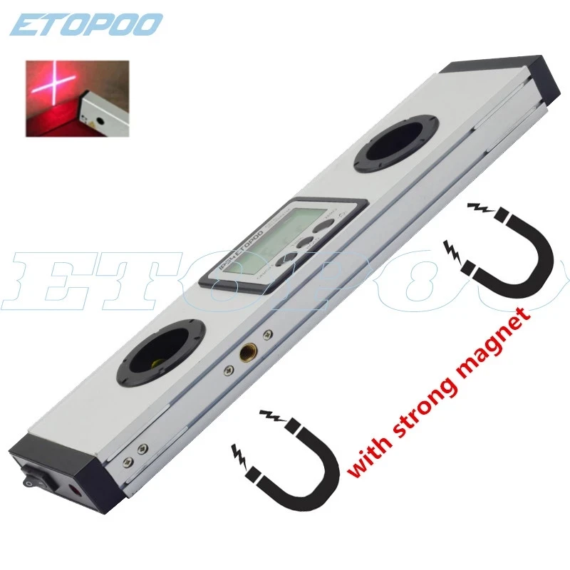 LCD Digitale Laser Wasserwaage Winkelmesser Winkel Messgerät 225mm 4*90° Magnet 