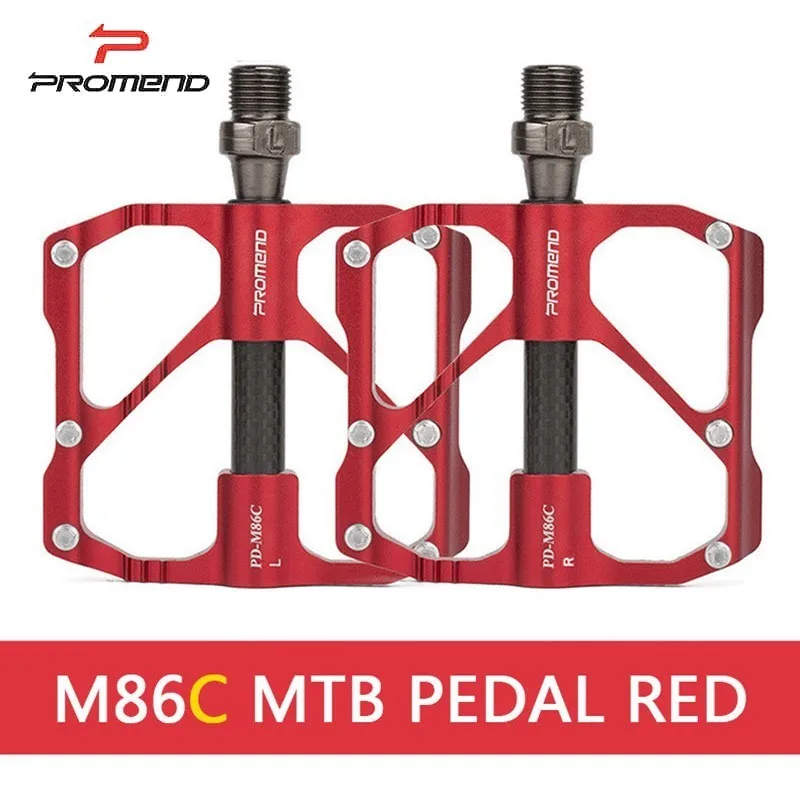 PROMEND Mtb Pedal Quick Release Road Bicycle Pedal Anti-slip Ultralight Mountain Bike Pedals Carbon Fiber 3 Bearings Pedale Vtt