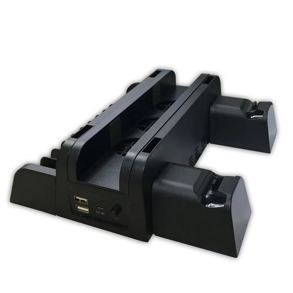 2019 New Game Vertical Console Cooling Fan Controller Charger Game Disk Storage Stand Tower For PS4
