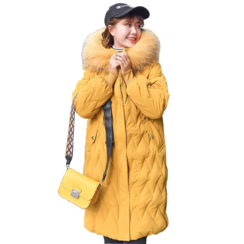 

Fur Coat Hooded Winter Down Coat Jacket Thick Warm Long Casaco Feminino Abrigos Mujer Invierno Cotton padded Wadded Parkas 18