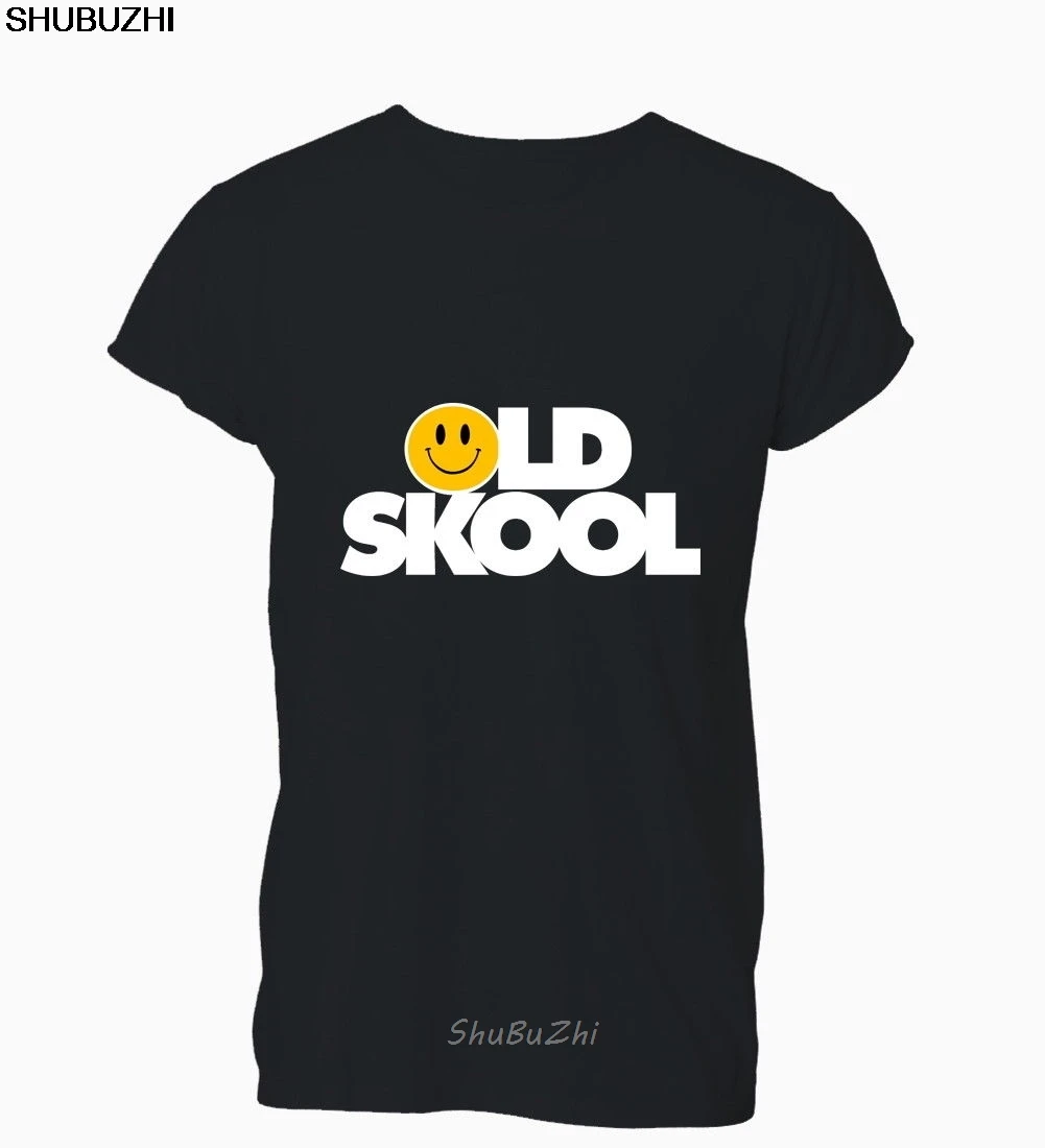 Футболка мужская с надписью Old Skool Rave DJ хлопковая брендовая тенниска для танцев и