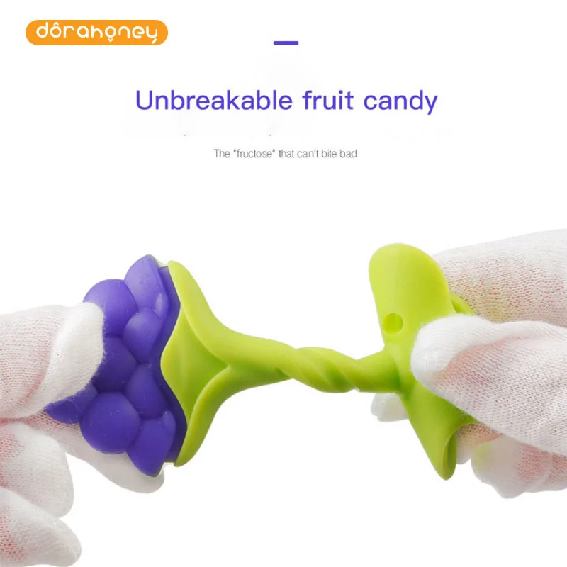 Teething & Massaging Toy Silicone Baby Teether for Teeth Infant Dental Care Accessories Newborn Fruit Chew Toys for Newborn