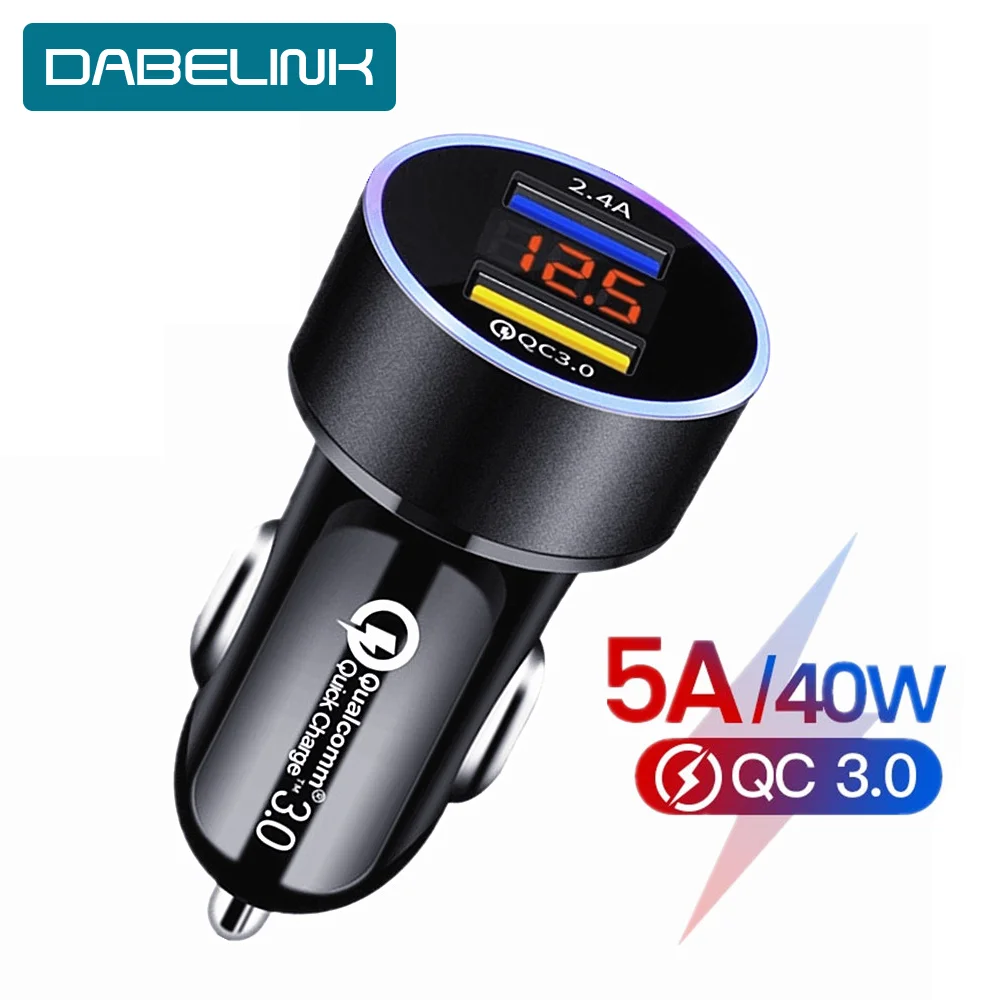 CarCharger5AUSBCarFastChargerDoubleQuickChargeQC30Fast