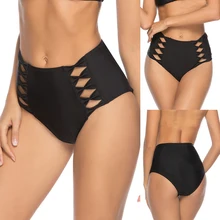 Сексуальное бикини, женские плавки с дырками, Холтер, высокая талия, купальник с открытой спиной, бикини с высокой посадкой, женские шорты Танкини