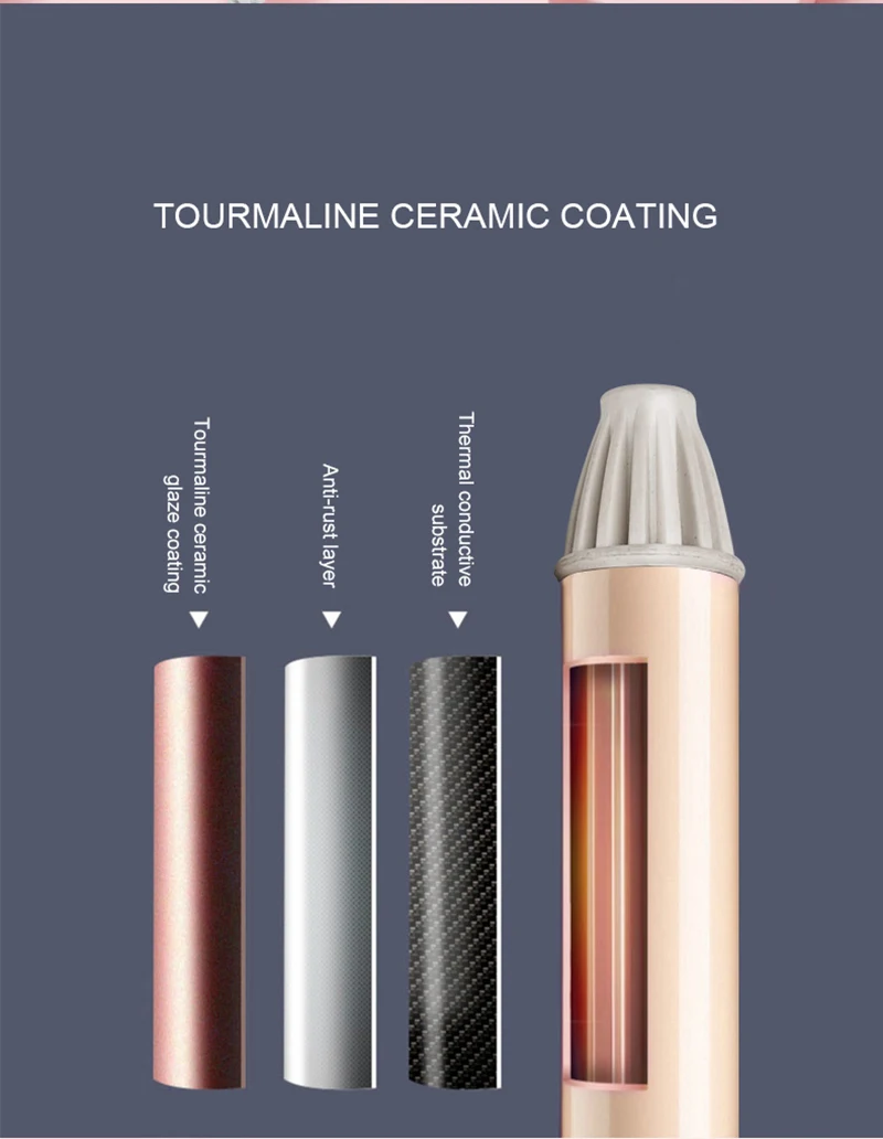 Volume de Água da Liga de Alumínio Modelador de Cabelo Ovo de Papelão Hair Styling Curler Três Vara Ondulado Rolo Ferros Grande Volume Perm Clipe Onda Ferramenta 3 Curling Irons