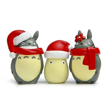 

3pcs DIY My Neighbor Totoro White Totoro Action Figures Toy Studio Ghibli Miyazaki Hayao Cute Figures Toys Collection Model Toy